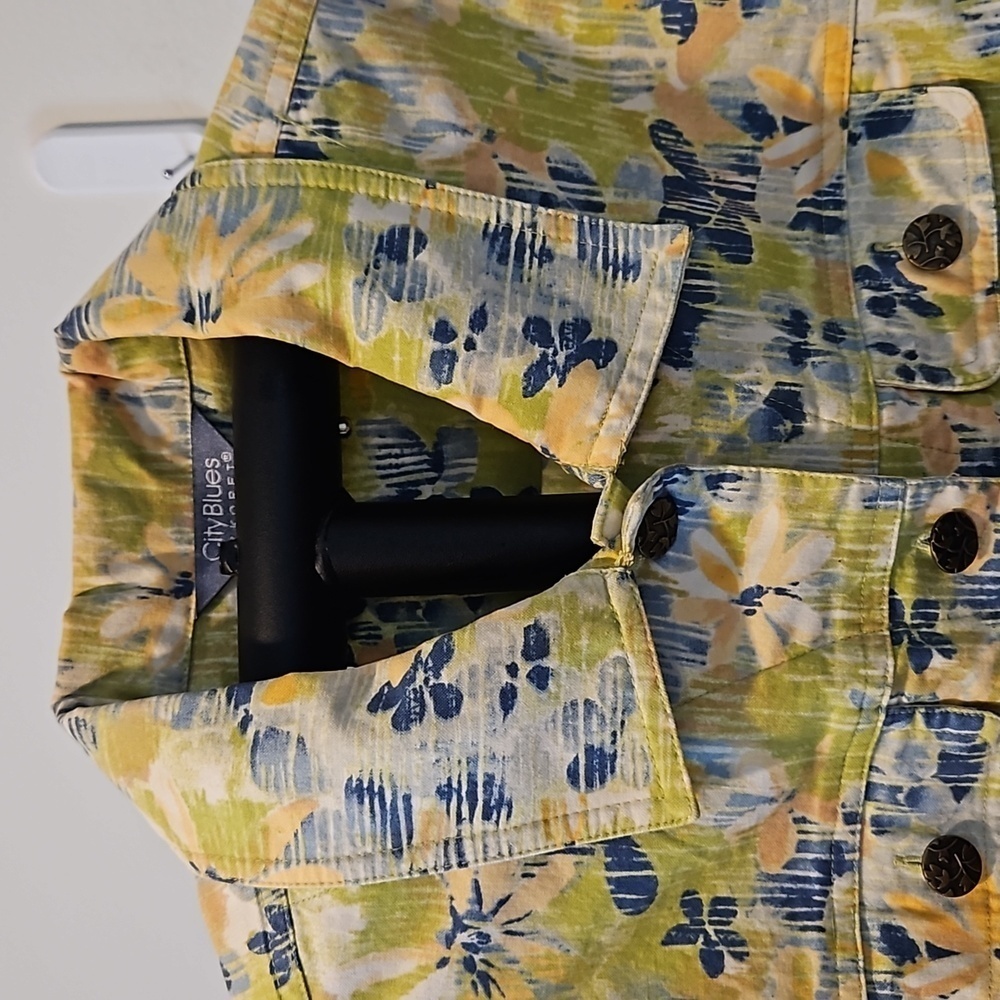 KORET CITY BLUES VINTAGE WOMEN'S MULTICOLOR FLORAL 3/4 SLEEVE  JACKET SIZE L - Picture 6 of 9